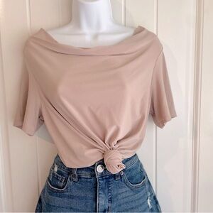 NWOT Preston & York Beige Cowl Neck Blouse size Small